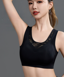 Áo ngực thể thao lưng ren quyến rũ UNIK cotton sẵn đệm mút dày 1cm không gọng A10028