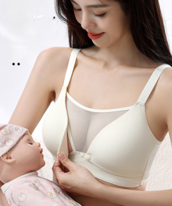 Áo ngực bầu cho con bú đệm mỏng cotton mềm mại chống chảy xệ