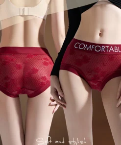 Quần Lót Nữ Phối Ren Mềm Mịn Không Lộ Viền Cạp Vừa B10004